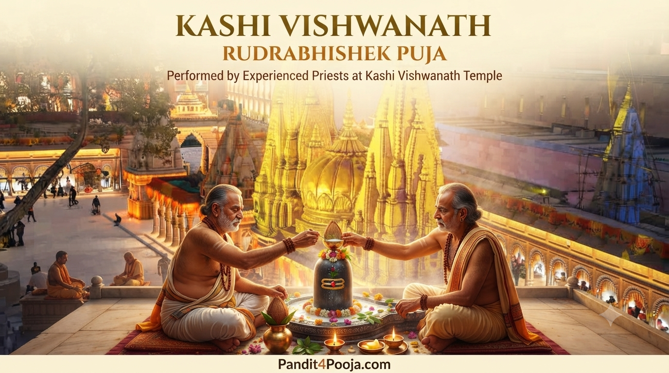 Rudrabhishak At Kashi Vishwanath Temple, Varanasi, India
