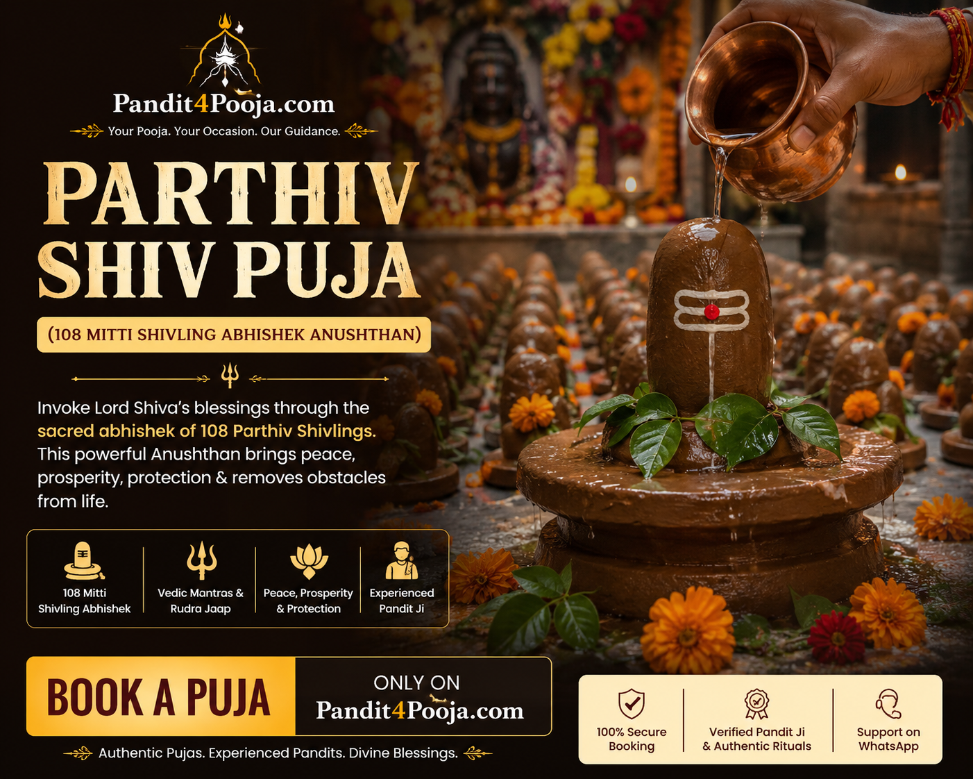 Parthiv Shiv Puja (108 Mitti Shivling Abhishek Anushthan)
